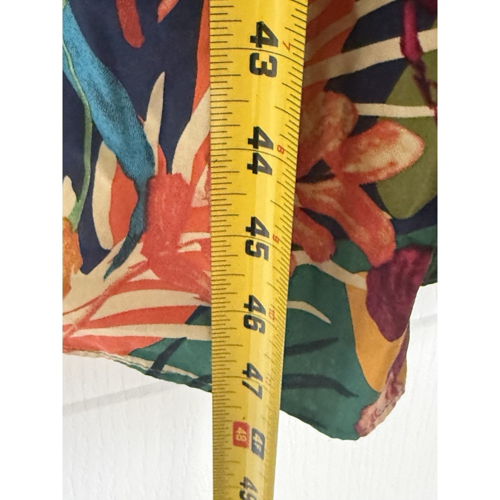 Anthropologie OPT Calypso Tropical Cotton Sundress Womens L Bold Floral Smocked - Picture 7 of 11